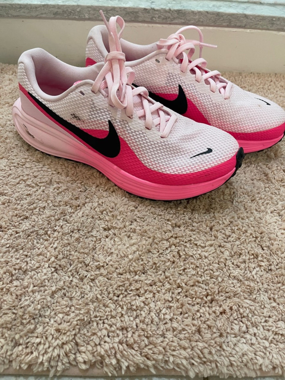 Nike Women’s Pink and Black Running Sneakers